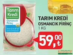 TARIM KREDİ OSMANCIK PİRİNÇ 1 KG TARIM KREDİ OSMANCIK PİRİNÇ 1 KG